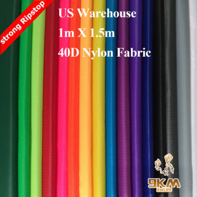 1M WATERPROOF RIPSTOP NYLON FABRIC 40D PU COATED KITE HAMMOCK BANNER MATERIAL