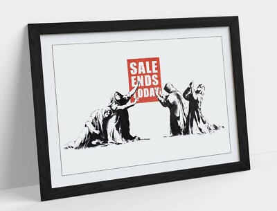 BANKSY SALE ENDS -ART FRAMED POSTER PICTURE PRINT ARTWORK- RED