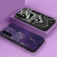 Marble Phone Case For Samsung S24 S25 Ultra A16 A55 A35 A54 S21FE Silicone Cover