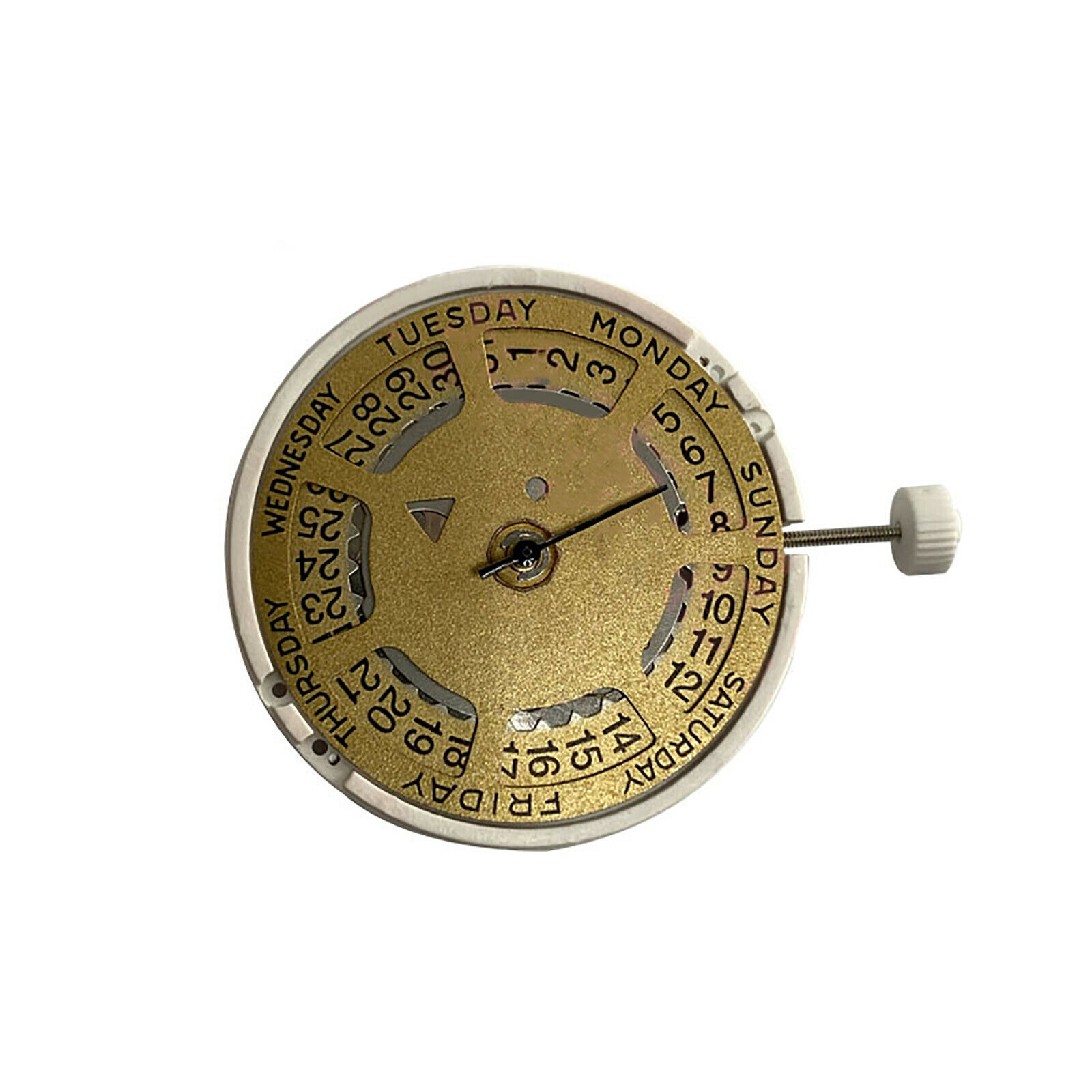 Swiss ISA 1198 Gold Quartz Watch Movement Replacement with 927 Battery