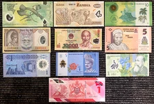 Limited Edition Polymer Banknote Set – 10 Beautiful Notes from Around the World