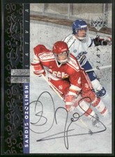 1995-96 Upper Deck Be a Player #S183 Sandis Ozolinsh Autographs
