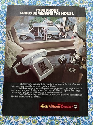 Bell Phone Center 1982 Print Ad Vintage Telephone Pictured