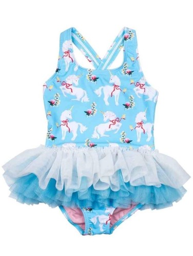 Rock Your Baby RYB Unicorns Baby Tulle One Piece in Bathers Swim Togs Gift 3-6m