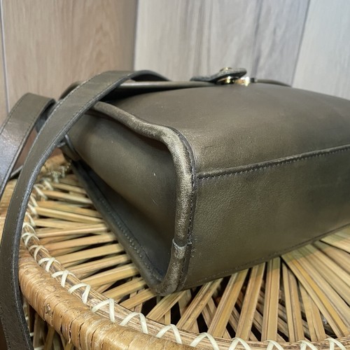 Bolso Coach Vintage Morera Salvia Hecho en EE. UU. RARO 9899 con Etiqueta Colgante Herrajes de Latón - Imagen 15 de 24