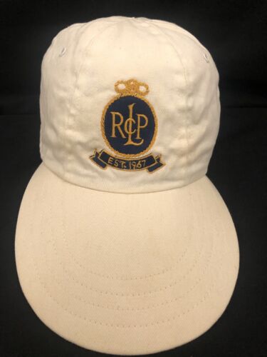 Vintage Polo Ralph Lauren RLPC Long Bill Fitted Hat Crest 1980s USA Cycle RARE! - Afbeelding 1 van 12