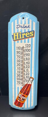 ANTIQUE  HIRES  ADVERTISING THERMOMETER IN WORKING CONDITION Ca.   BARN FRESH