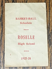 1927-28 Basket-Ball Schedule Roselle, New Jersey High School