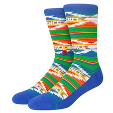 STANCE, Dwyane Wade Collection Striped Rainbow Blanket Crew Socks,Mens Size 6-12
