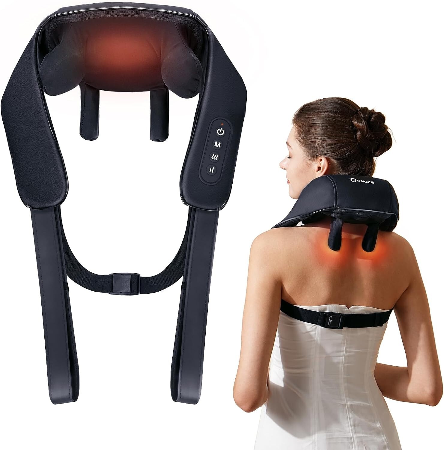 Massaggiatore Shiatsu Corpo 4-in-1: Sollievo Muscolare con Termoterapia