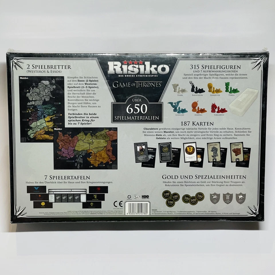 Risiko Game of Thrones Strategie Spiel Collectors Edition Hasbro 2015 Neu & OVP! - Bild 3 von 4