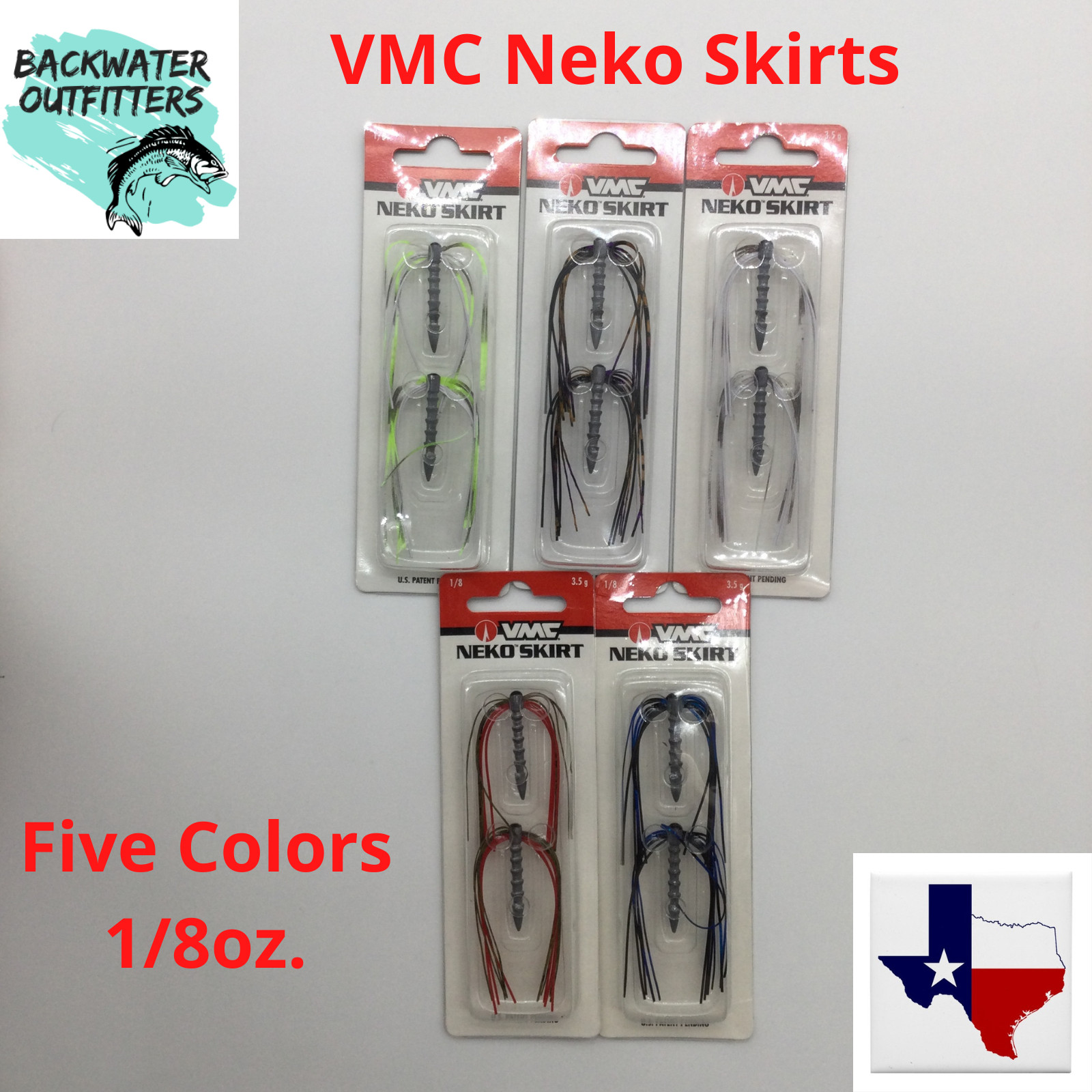 VMC Weighted Neko Skirts Five Colors Two Per Pack – georgia 360