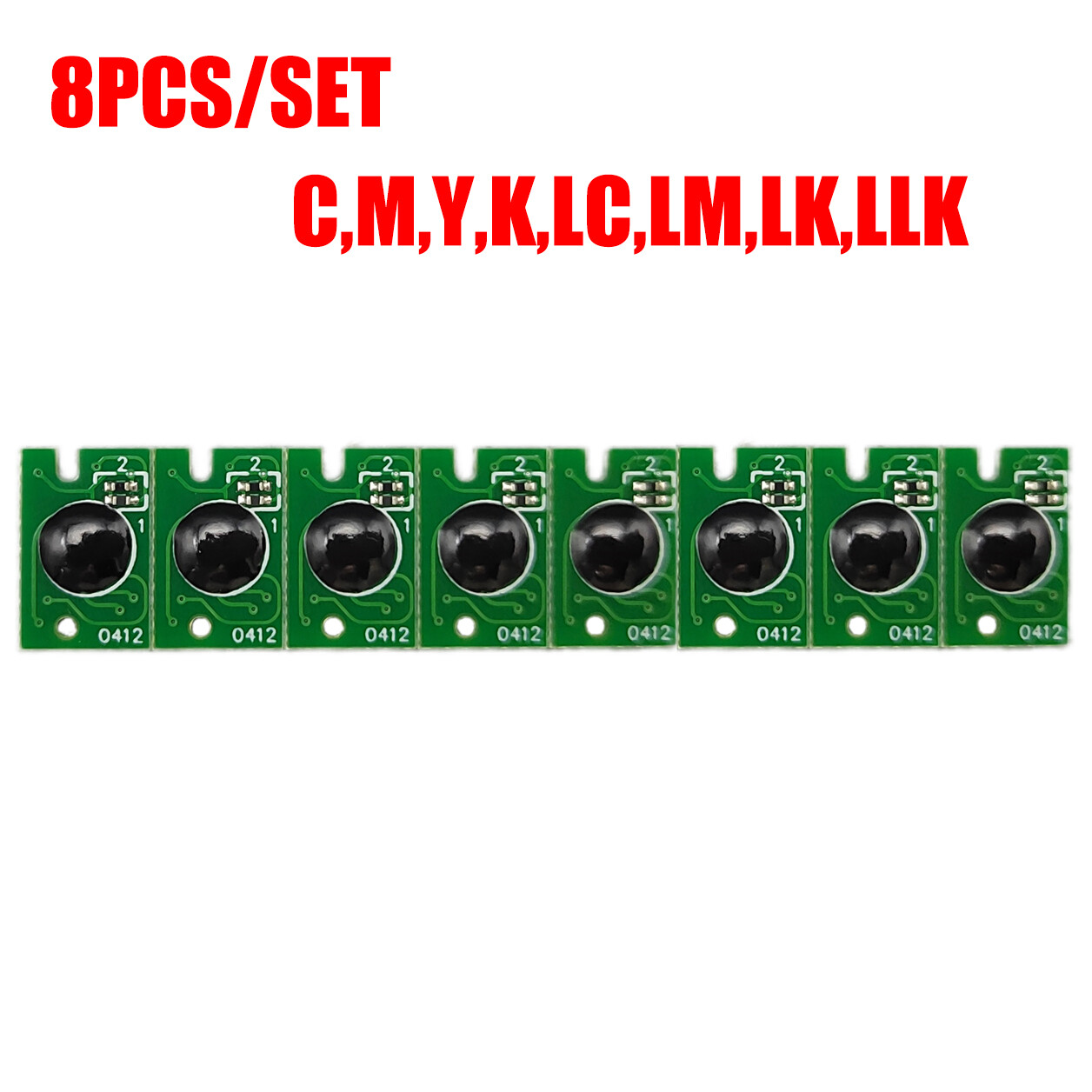8Pcs Refilling Ink Cartridge Chip for Epson Stylus Pro 9880 / 7880 CMYKLCLMLKLLK