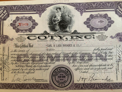 Coty, Inc alte amerikanische Aktie aus der Kosmetikbranche