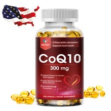 Coenzyme Q-10 300mg Antioxidant, Heart Health Support, Increase Energy  Stamina