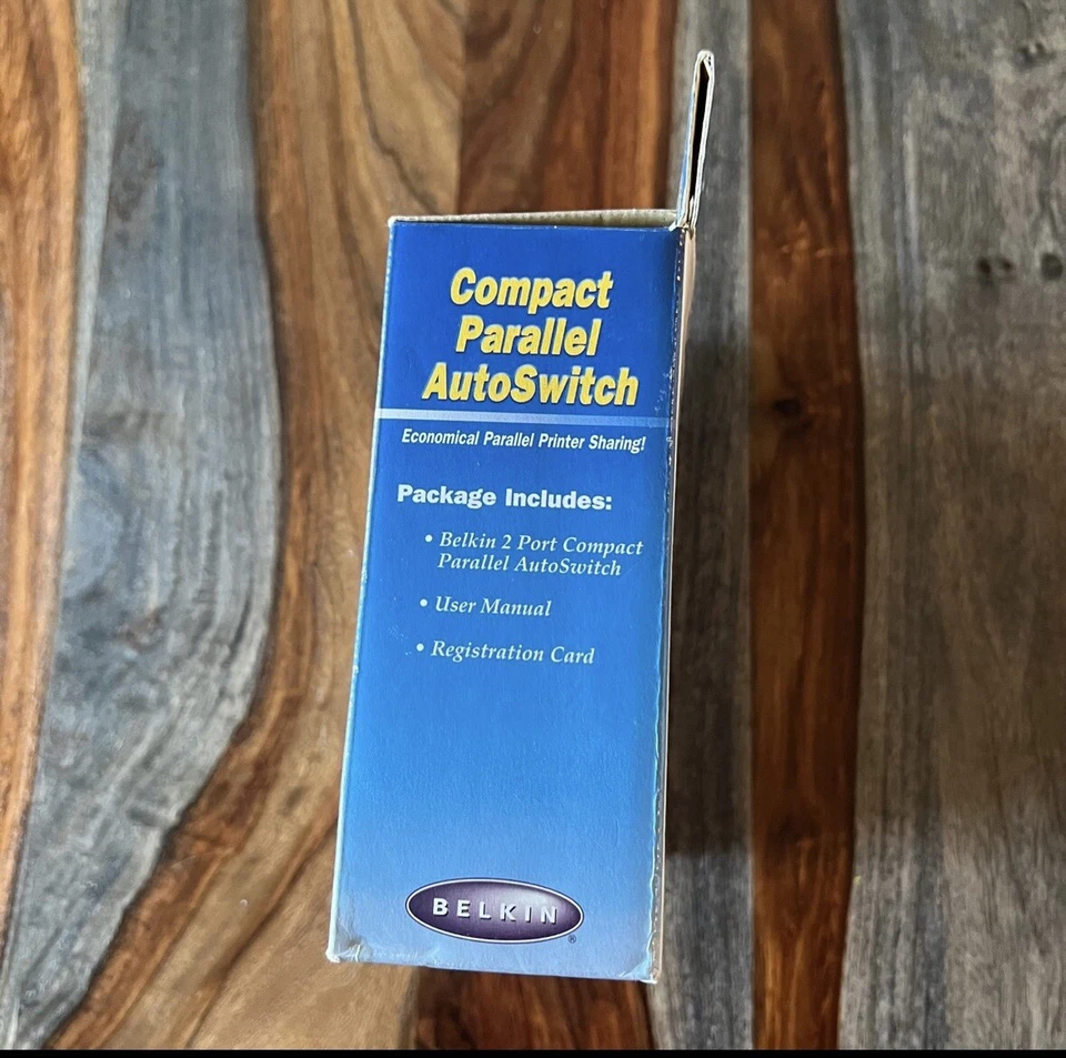 Interruptor automático paralelo compacto Belkin F1U115E para compartilhamento de impressora 1999 Y2K - Imagem 3 de 4