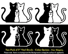 Sailor Moon Luna CAT Family Anime Two 5" Vinyl Decals Car Window Laptop Tablet