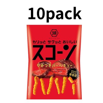 Koikeya BBQ Corn Snack Sticks 10 Pack Japanese Crispy BBQ Flavor Snack