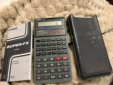 Vintage Casio fx-115D Super-FX Scientific Calculator Soft Case Manual Tested