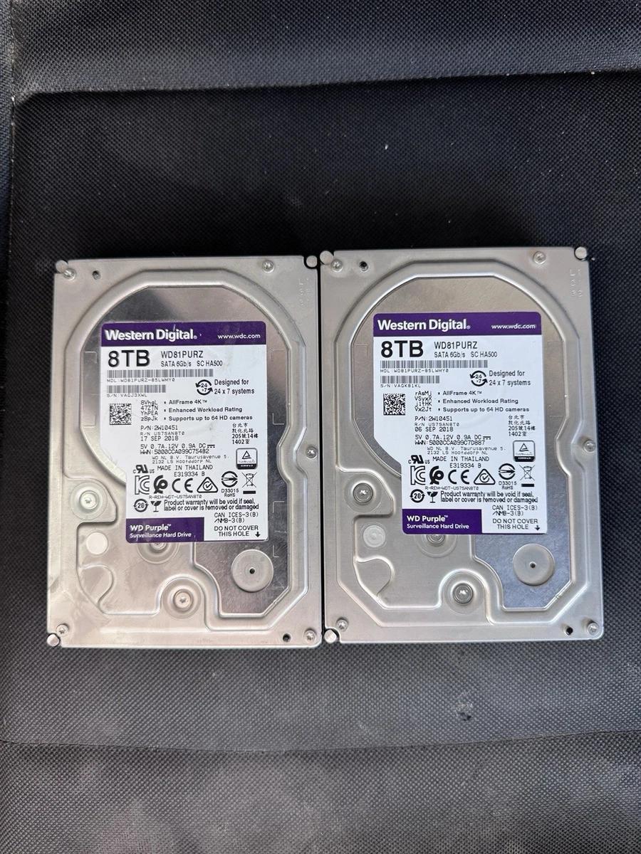 HDD 8TB×2台セット Seagate＋Western Digital Western Digital 8TB Storage Capacity Hard Drives (HDD, SSD & NAS