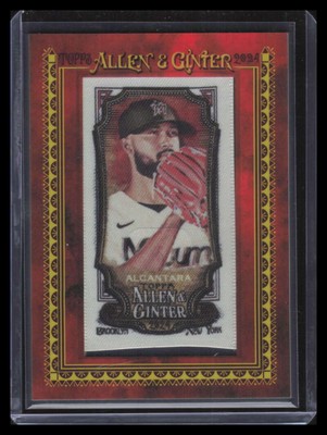 2024 Topps Allen and Ginter Mini Cloth 22 Sandy Alcantara 9/10