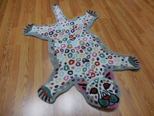 Tibetan Tiger Bengal Rug Shape Handmade Kids Boho Rug Aesthetic Rug 3x5 Ft