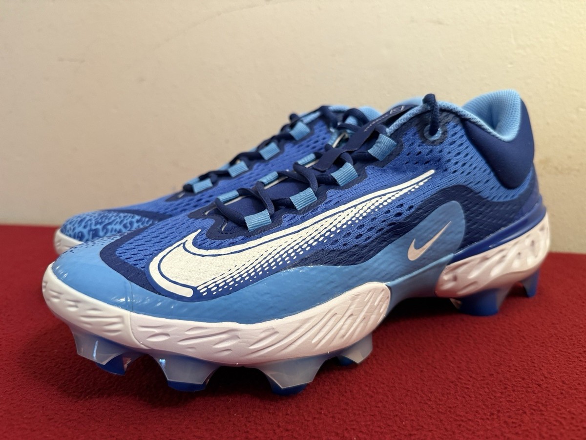 Nike Alpha Huarache Elite 4 Low MCS Baseball Cleats Blue DX6962