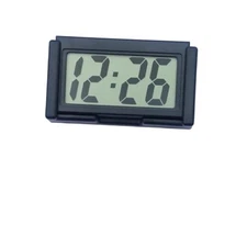  Small Digital Clock， with Jumbo LCD Time & Day Display，Mini Automotive 1 Black
