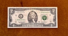 $2 Bill 2003 US Treasury, Circulated, Collectible In Good Condition