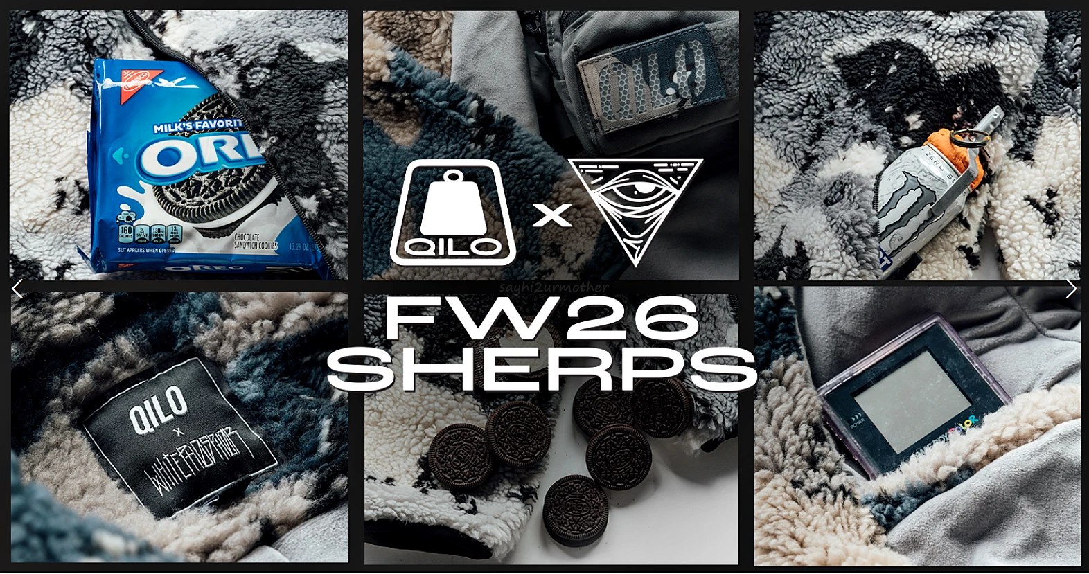 L - QILO x WHITE PHOSPHOR GEN II (2) COOKIES & CREAM SHERPA FLEECE JACKET NEW image 8