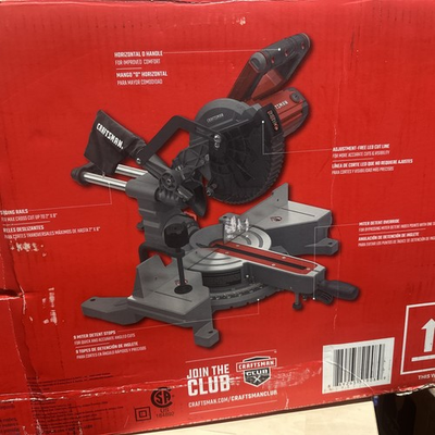 #ad CRAFTSMAN 7 1 4 in 9 Amp Single Bevel Sliding Compound Corded Miter Saw $150.00