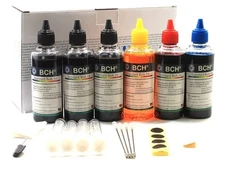 Refill Ink for Inkjet Printer Cartridges Bulk 4-Color Kit with Color and Trip...