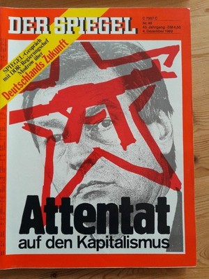Der Spiegel, Heft 49 Jg 1989; RAF Attentat, Deutschlands Zukunft, Kohl, Jäger 90