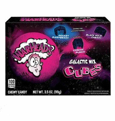 WarHeads Galactic Mix Cubes   99 g | Extra saure Kaubonbon-Würfel mit