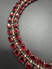 Vintage Trifari Sterling Philippe Gold & Red Stone Necklace   — photo 7