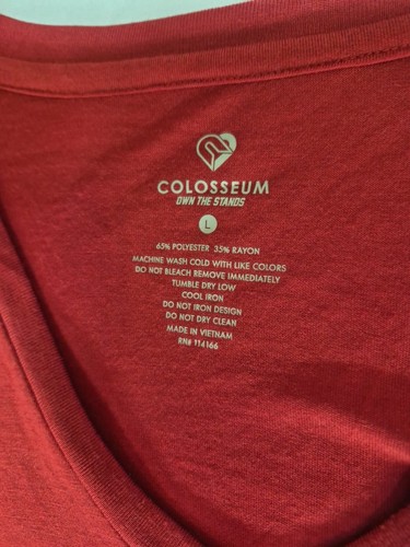 Camiseta roja Colosseum Alabama Crimson Tide para mujer cuello en V grande L nueva con etiquetas #114166 - Imagen 5 de 8