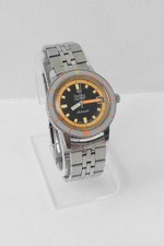Vintage Zodiac Sea Wolf Exotic Dial Automatic Diver Wristwatch Running