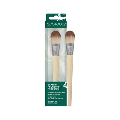 EcoTools Classic Foundation Face Brush, For 1 Count (Pack of 1), Brown 