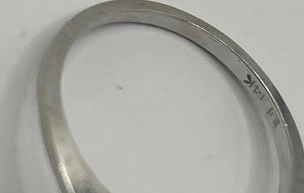 Designer Signed Solid White 14k White Spinel Clus… - image 3