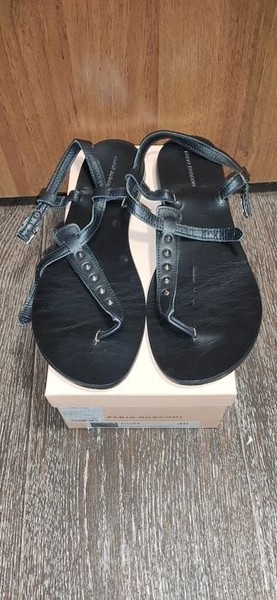 Women Heels Black Leather 40 #17HH