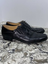 Werner Kern Mens 10 Tanzsport Black Leather Ballroom Dance Shoes Made in Italy