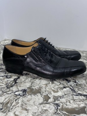 Werner Kern Mens 10 Tanzsport Black Leather Ballroom Dance Shoes Made in Italy