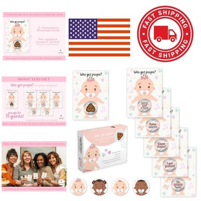 Baby Shower Games for Girls 33 Poopie Emoji Scratch Off Lottery Tickets