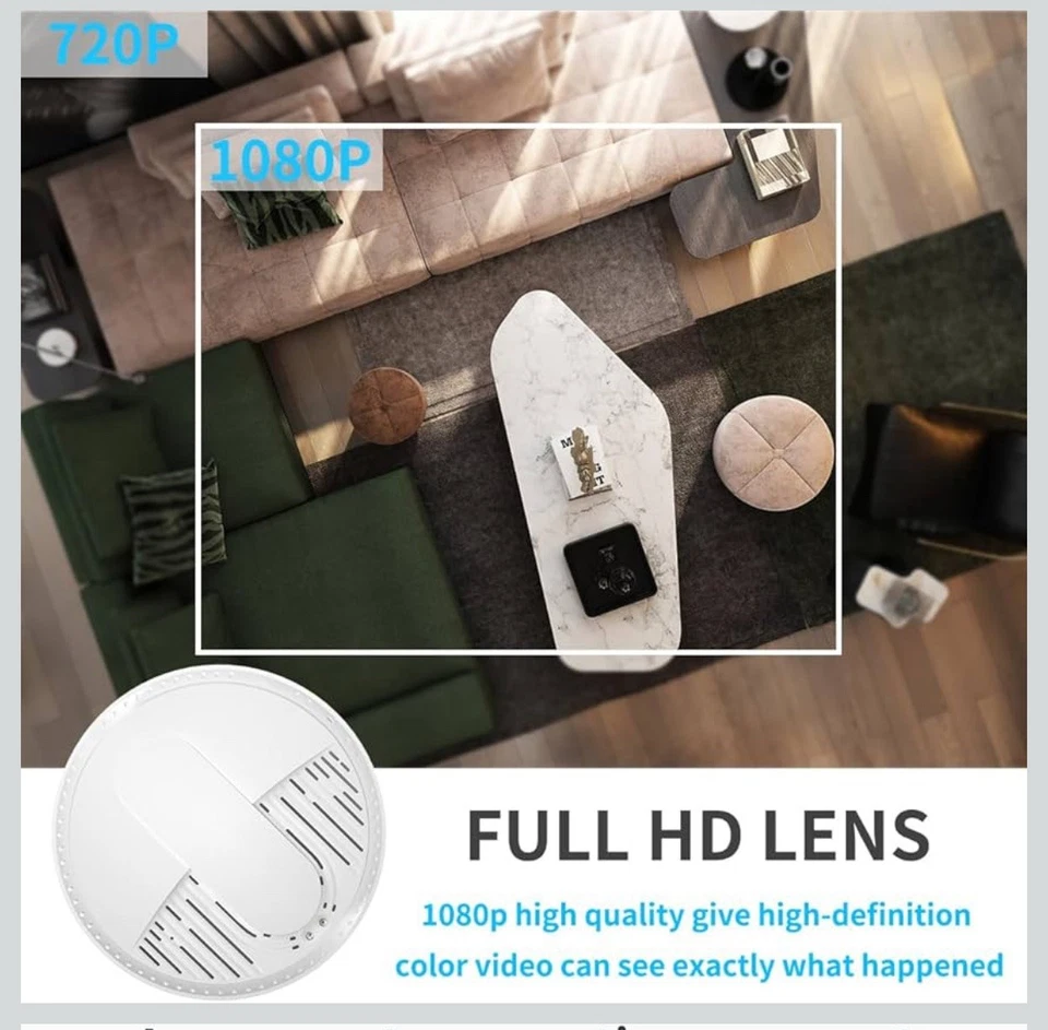 Detector de humo con cámara oculta 1080P y detección de movimiento - Photo 3/4