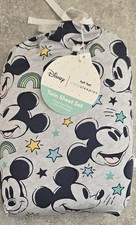 HTF SOLD OUT Little Sleepies Mickey Forever Bamboo Twin Bed Sheet Set FREEUSHIP
