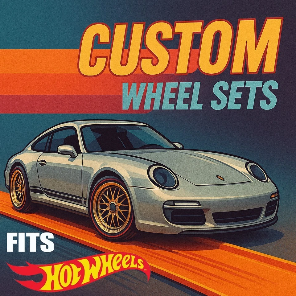 1/64 Scale Wheel Sets Real Rider Wheels Rubber Tires Custom sets for Hot Wheels - Image 2 of 4