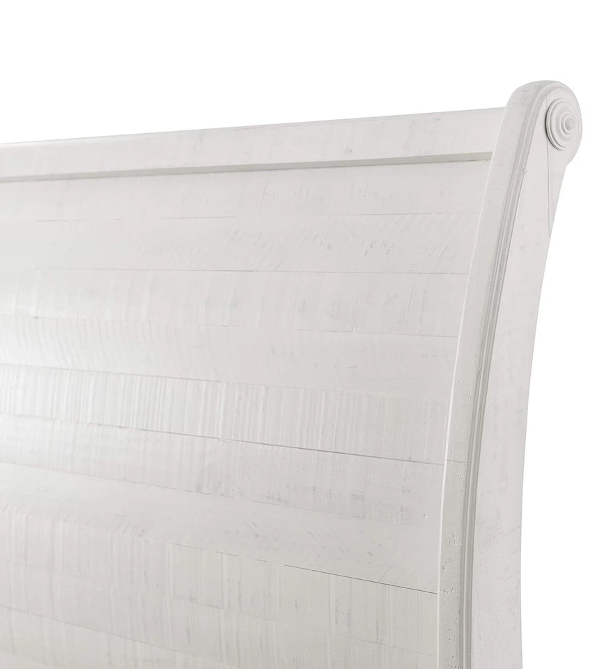 Martin Svensson Home Monterey Cabeceira e Rodapé King Size Branco Madeira Maciça - Imagem 2 de 4