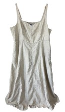 Old Navy Women's XXL Beige Sleeveless Fit Flare Midi Dress Linen Blend