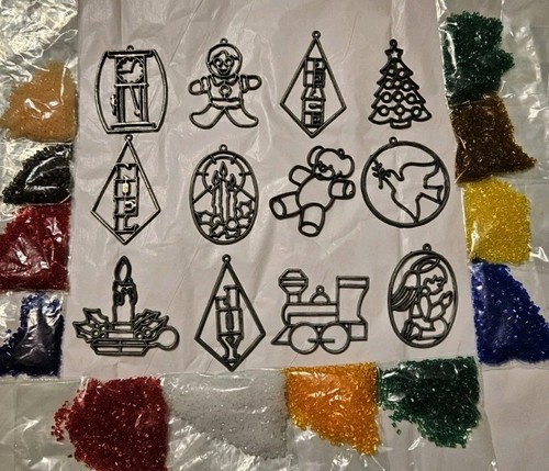 Vintage Makit & Bakit Christmas Ornament 12 Suncatcher Make It Bake It w Crystal