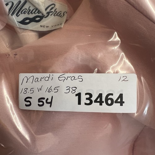 Vintage 60's-70's Mardi Gras NY Shift Dress Womens Size 12 Peach Jackie O - Picture 11 of 11
